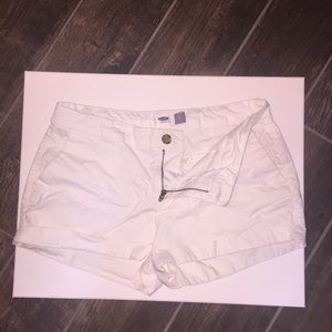 old navy white short shorts